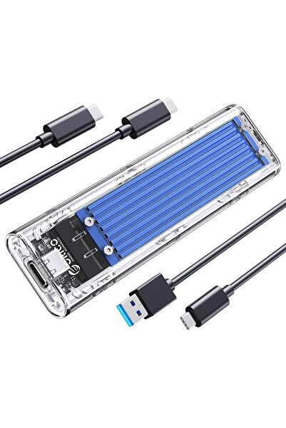 Orico NVME M.2 to Type-C USB 3.1 Gen2 10Gbps Transparent External Hard Drive Adapter Enclosure for 2