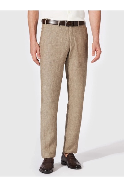 Hiltl Chino Beige Pure Linen Regular Fit Trousers