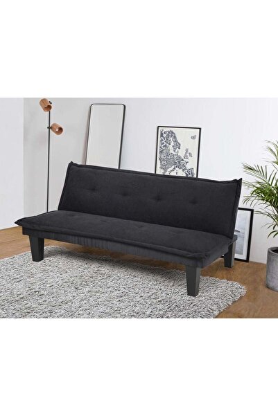Danube Home Manolo Fabric Sofabed - Black L165xW80xH73cm