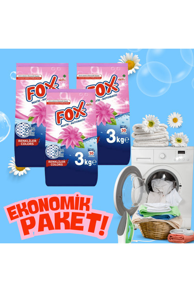 HÜMASHOESS Matik Deterjan Renkliler ve Beyazlar 3 Kg X 3 Adet