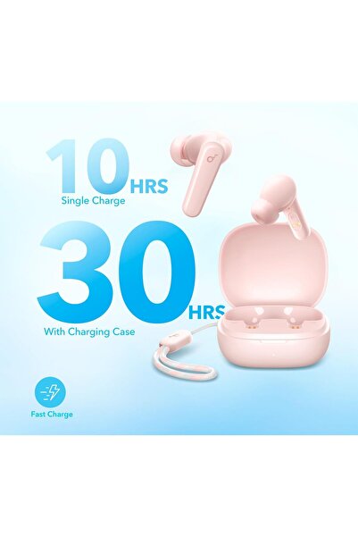 Soundcore سماعات أذن لاسلكية حقيقية من Anker P20i (10 مم، بلوتوث 5.3، مدة تشغيل تصل إلى 30 ساعة، IPX5)