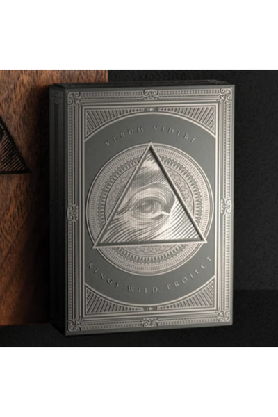Derya Bilardo Verum Videre 2023 Edition Silver Playing Cards - Kings Wild Projects