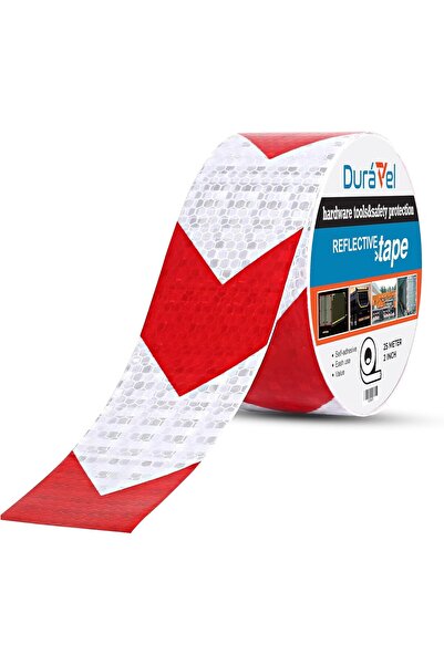 Duravel شريط عاكس بنمط شيفرون مقاوم للماء وعالي الوضوح، تحذير من المخاطر، لاص...