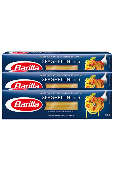 Barilla معكرونة سباغيتي رقم 3 عبوة اقتصادية 3 × 500 جرام معكرونة قمح دوروم رفيع مثالية للصلصات الخفيفة