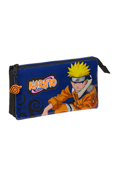NARUTO Geantă triplă Ninja Albastru Negru 22 x 12 x 3 cm