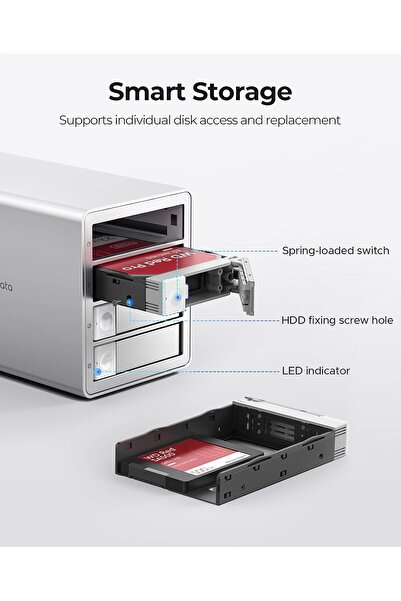 Orico Daisy Chain 4-Bay USB 3.1 Gen2 Aluminum Hard Drive Enclosure (9948C3)