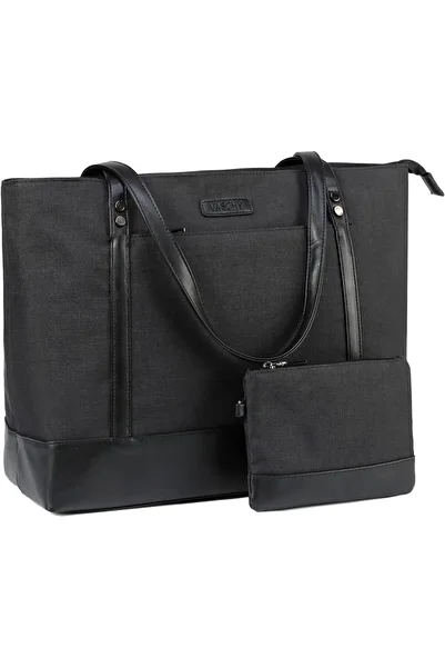 VASCHY Laptop Tote Bag for Women, Large 15.6inch Computer Teacher Bag Purse Briefcase for Travel, Wo