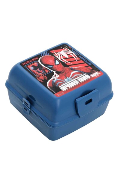 Artlantis Lunch Box 4 Compartments Spiderman Navy Blue Color 1 Piece Food Sto...