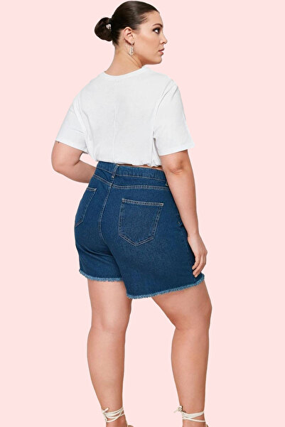 PayBuy Kadın Moda Denim Şort Etek Yüksek Bel Kısa Boy Dar Paça Günlük Kombinler Yazlık Şort