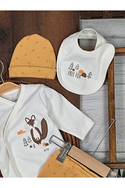 Kids Kingdom Pamuklu Animal Desenli 5li Yenidoğan Hastane Çıkış Seti