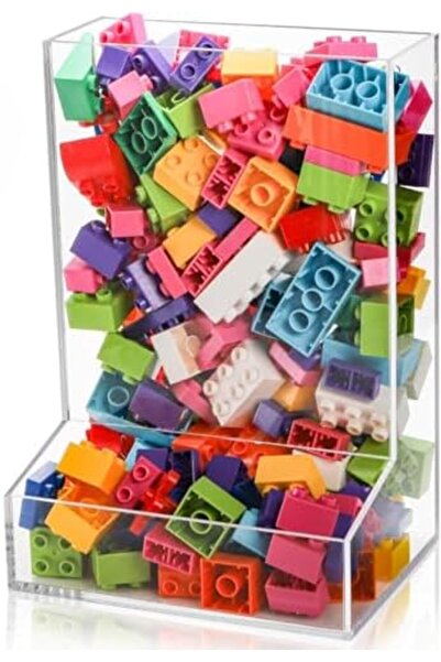 Slasa صندوق توزيع الألعاب والحلوى الأكريليكي من - منظم شفاف 21.5 × 16 × 32 سم...