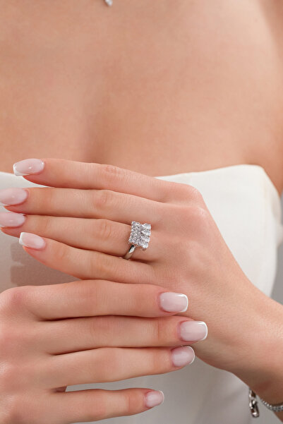 VİYA Lia Zirkon Taşlı Takı Seti Kolye (KÜPESİZ) Yüzük Bileklik Set Hediye Takı Seti