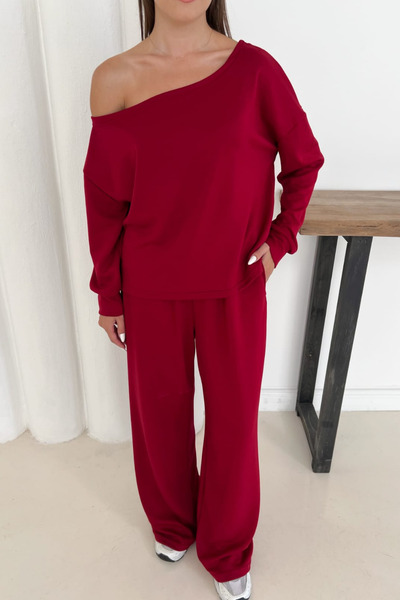 The Robi Women's Modal Fabric Off Shoulder Bottom Top Set