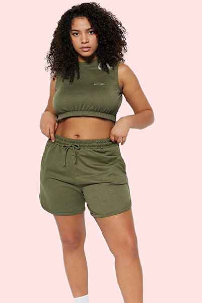 PayBuy Γυναικεία μόδα ίσιο σχέδιο Πλεκτό σορτς με ίσιο καλούπι Βαμβακερό καλοκαιρινό σορτς καθημερινής χρήσης