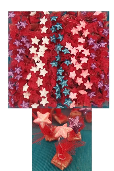 Kına Diyarı 100 Pieces of Henna Pack with Star Pattern to Give as Gifts