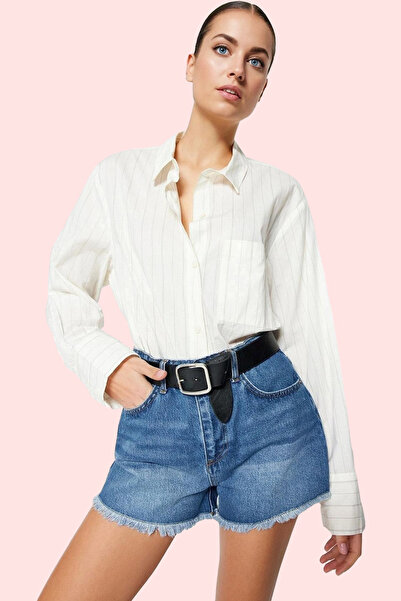 PayBuy Γυναικεία μόδα ψηλόμεση Mom Fit τζιν σορτς βαμβακερά καθημερινά συνδυα...