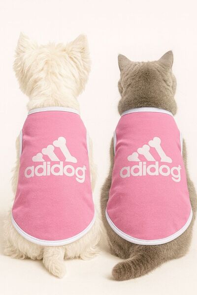 DOGİ&DOG Small Breed Pink Sports Dog Vest Dog Outfit Cat Vest (1-10kg)
