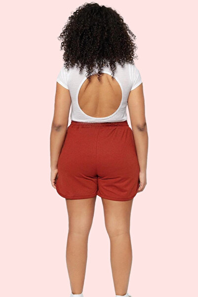 PayBuy Γυναικεία μόδα ίσιο σχέδιο Πλεκτό σορτς με ίσιο καλούπι Βαμβακερό καλοκαιρινό σορτς καθημερινής χρήσης