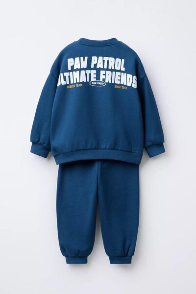 Monila Boys' 3 Thread Cotton Fabric Paw Patrol Printed Bottom Top Set