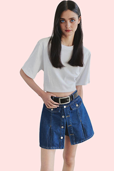 PayBuy Kadın Moda Denim Şort Etek Yüksek Bel Boru Paça Günlük Kombinler Hafta...