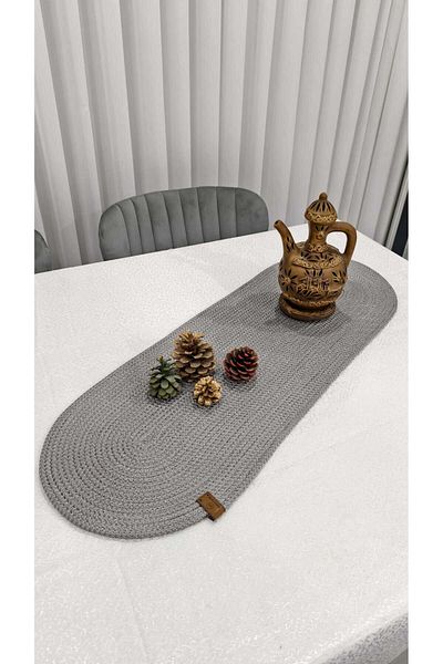Thalia Home Jute Straw American Service Runner Table Coffee Table Cover 30X80 cm