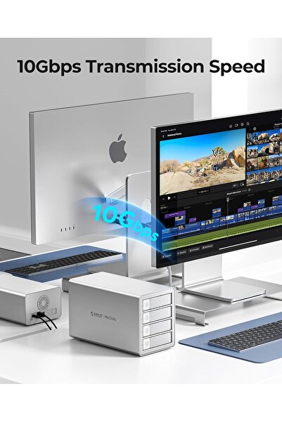 Orico Daisy Chain 4-Bay USB 3.1 Gen2 Aluminum Hard Drive Enclosure (9948C3)