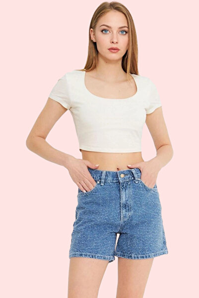 PayBuy Γυναικεία μόδα Ψηλόμεση Φαρδύ τζιν σορτς βαμβακερά καθημερινά συνδυασμ...