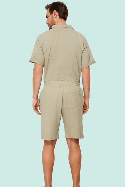 PayBuy Men's Fashion Waffle Woven Short Shorts Comfortable Fit Daily Use Weekend Summer Shorts