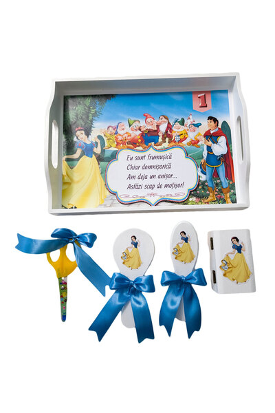 fantasialand Tava mot fete, 5 piese, model Alba ca Zapada