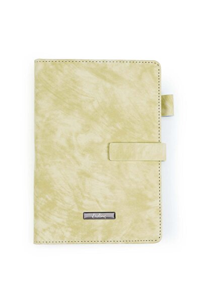 İkon store دفتر ملاحظات من الجلد الناعم باللون البيج