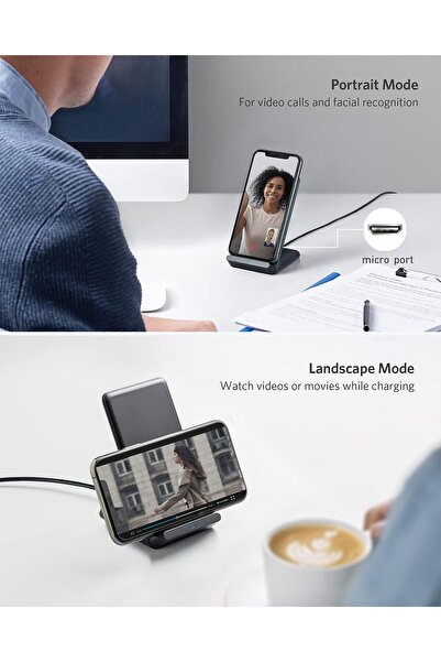 Generic Anker 313 Wireless Charger Stand, Qi-Certified, 10W Fast-Charging