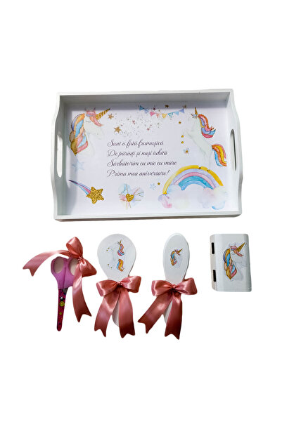 fantasialand Tava mot fete, 5 piese, model Unicorn