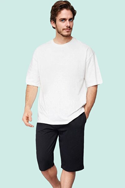 PayBuy Men's Fashion Basic Regular Regular Cut Long Length Elastic Shorts Comfortable Daily Use Modern Design