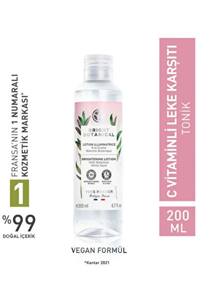 Yves Rocher Bitkisel Kompleksli Tonik – Lekeli Ciltler İçin Cilt Tonunu Eşitl...