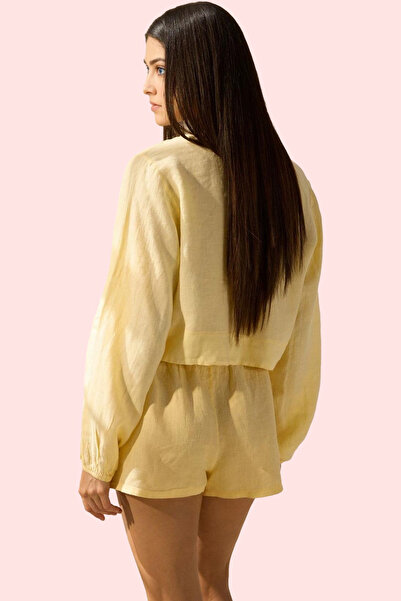 PayBuy Women's Fashion Linen Shorts Summer Beach Shorts Casual Pipe Leg Color Daily Use Summer Shorts