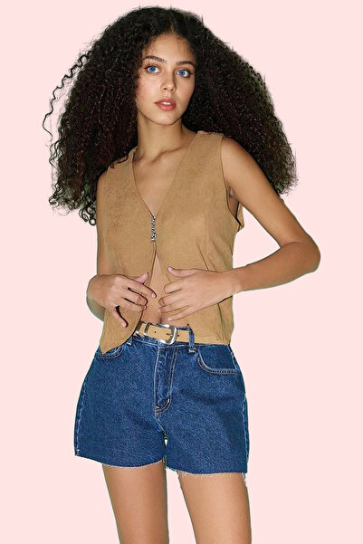 PayBuy شورت دينم نسائي عصري واسع الساق بنمط مسطح من القطن مزيج يومي لعطلة نها...