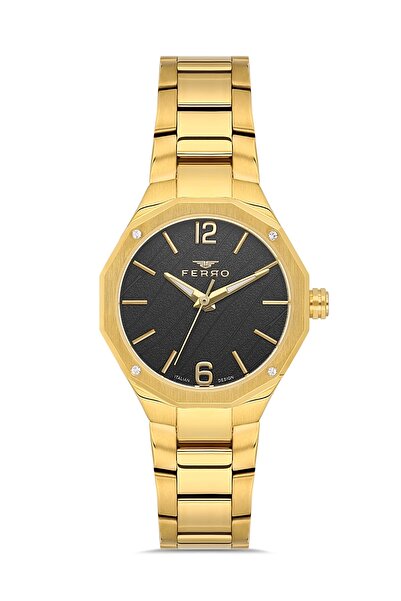 FERRO Yellow Steel Cord Women Wristwatch Fl43018A-B2 3Atm Waterproof with 2 Years Warranty Giftpacked
