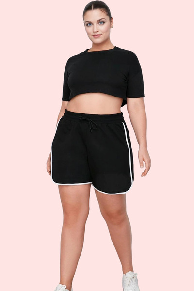 PayBuy Women's Fashion Plus Size Shorts Tube Leg Slogan Printed Comfortable Sports Daily Use Quality Material