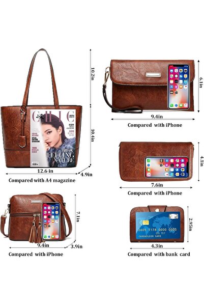 Generic YNIQUE Satchel Purses and Handbags for Women Shoulder Tote Bags Wallets