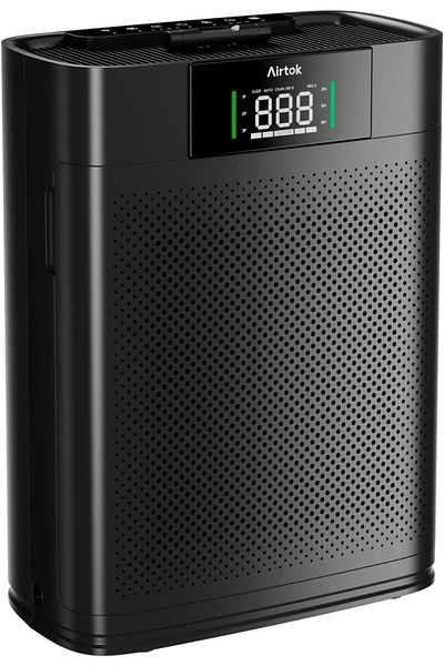 AIRTOK Air Purifiers for Home Large Room up to 1300 Ft² with Air Quality Monitor, HEPA Sleep Mode,
