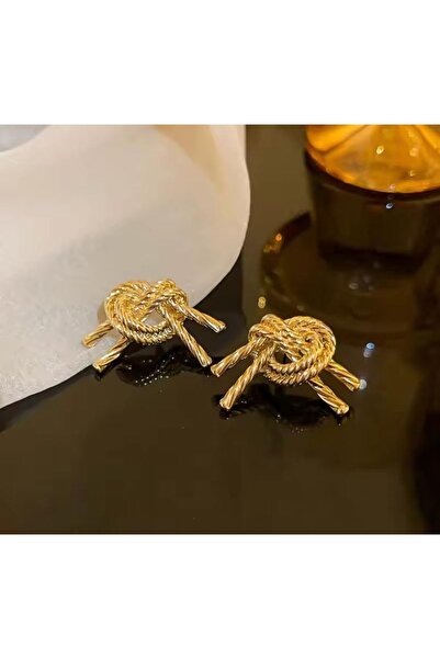 BY YASİN TOPÇU Hande Erçel Küpesi -gold