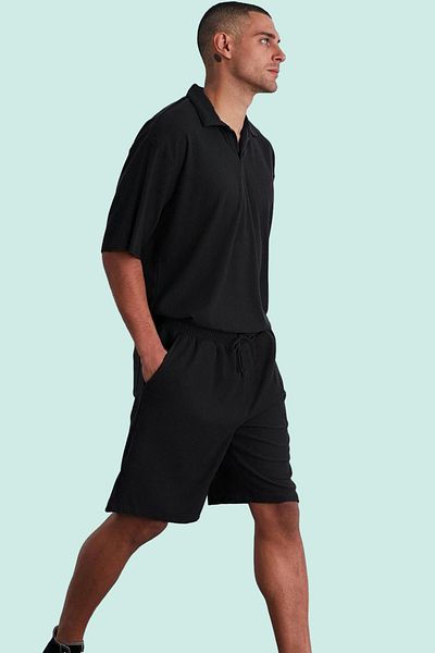 PayBuy Men's Fashion Wide Leg Ottoman Woven Short Shorts Comfortable Fit Color Daily Use Quality Material