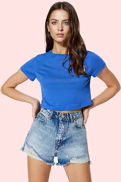 PayBuy Women's Fashion Denim High Waist Wide Leg Ripped Shorts Cotton Summer Daily Combinations Quality Material