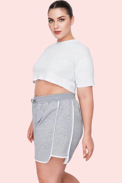 PayBuy Women's Fashion Plus Size Shorts Tube Leg Slogan Printed Comfortable Sports Daily Use Quality Material