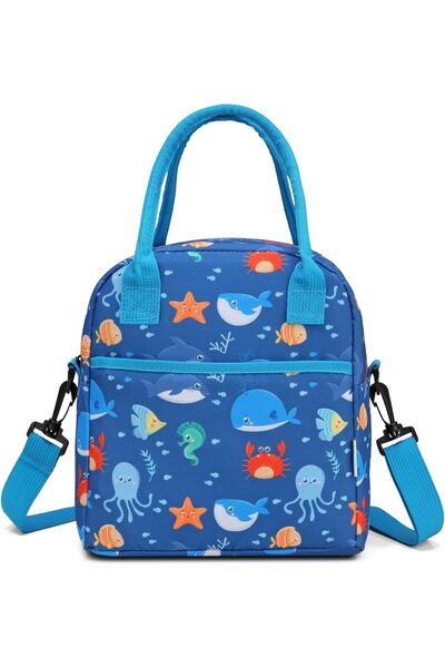 VASCHY Lunch Bag for Kids, Insulated Lunch Box Tote Bag with Adjustable Shoulder Strap