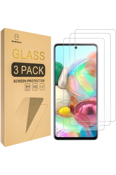 OEM Screen protectors compatible with Samsung Galaxy A72 / Galaxy A72 (5G), 9H hardness, transp set of 3