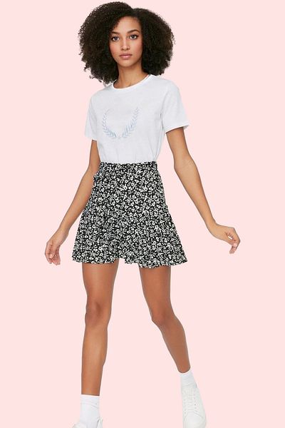 PayBuy Girls' Leopard Print High Waist Mini Shorts Skirt Knitted Fabric Casual Summer Durable Material