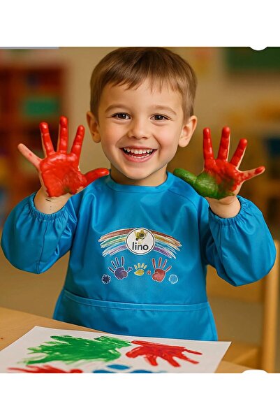 ALBİOYUNCAK Lino Boyama Önlüğü 8-10 Yaş Su Geçirmez Resim Önlüğü