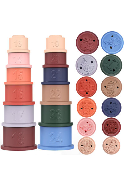 OEM Jucării educative colorate pentru bebeluși de 6 luni și 1 an - set de 12 ...