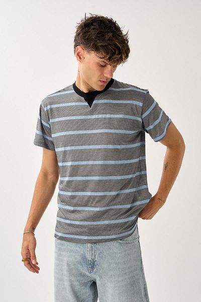 ALEXANDERGARDI Crew Neck Striped Men's T-Shirt